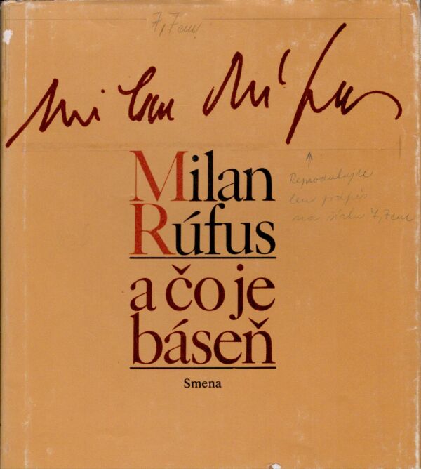 Milan Rúfus: A ČO JE BÁSEŇ