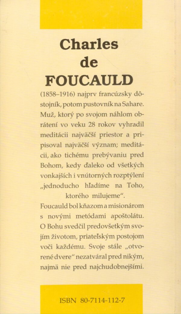 Hildegarda Waachová: CHARLES DE FOUCAULD - PUSTOVNÍK NA SAHARE