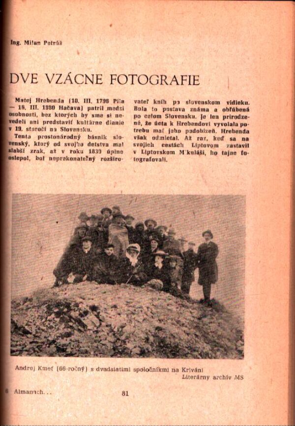 Laco Paška: ALMANACH LIPTOVSKÝ MIKULÁŠ 1970