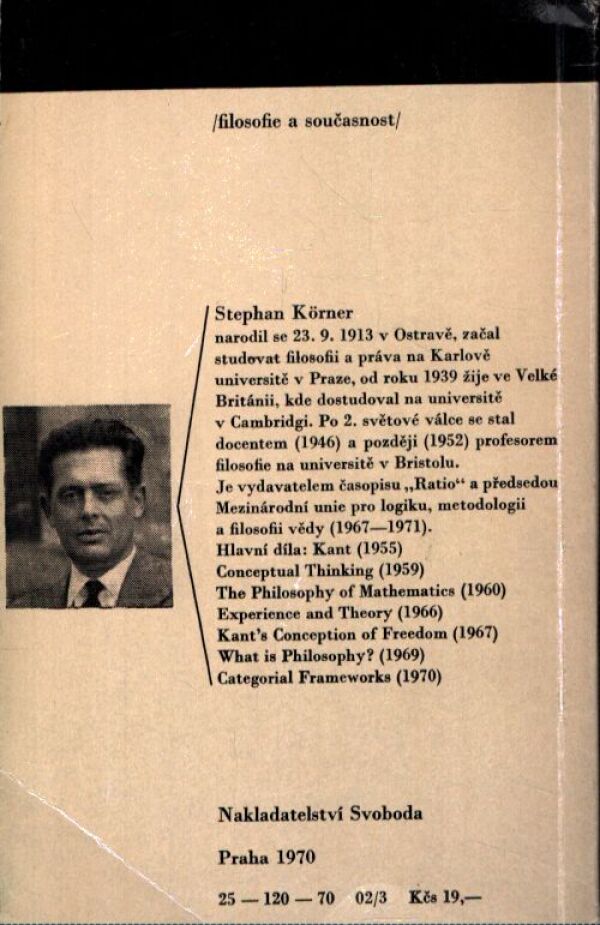 Stephan Körner: ZKUŠENOST A TEORIE