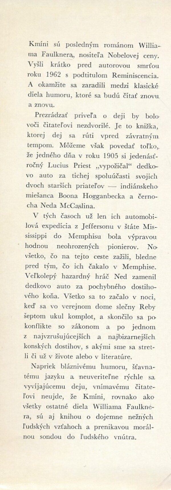 William Faulkner: KMÍNI