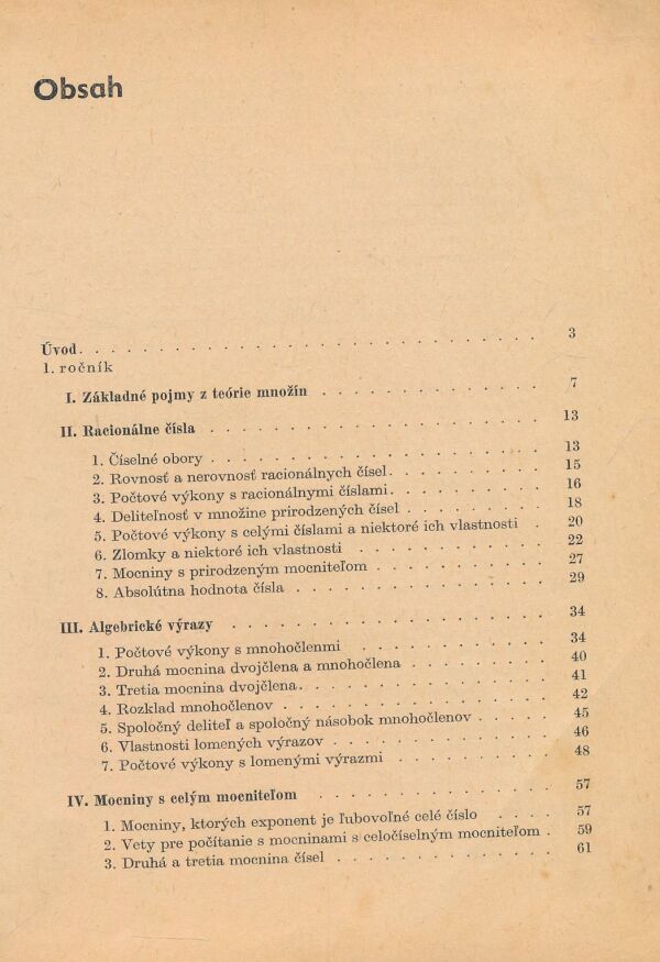 Fr. Nimrichter, L. Schramm, I. Hubačková, V. Topinka: Matematika pre 1. a 2. ročník SEŠ