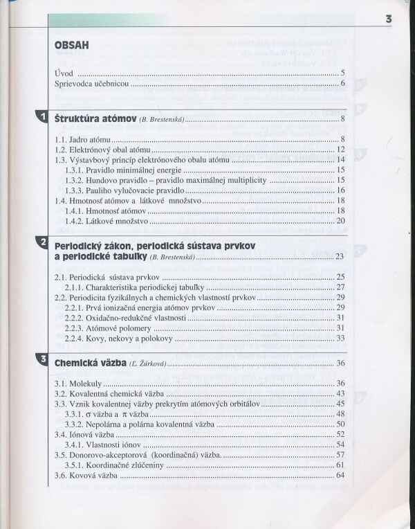 Ľ. Žúrková, B. Brestenská, M. Vydrová: Zloženie a štruktúra anorganických látok