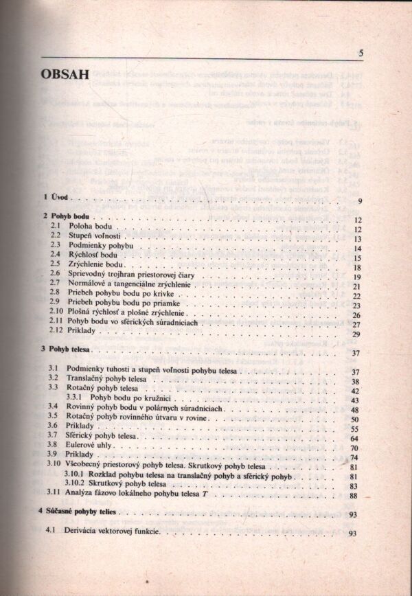 J. Jančina, F. Pekárek: MECHANIKA II - KINEMATIKA