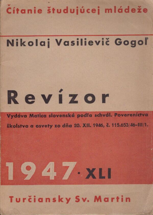 Nikolaj Vasilievič Gogoľ: REVÍZOR