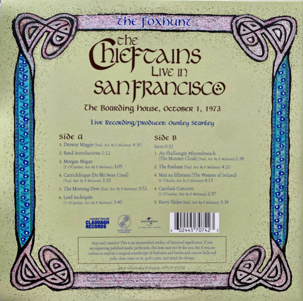 The Chieftains: BEAR`S SONIC JOURNALS - LP