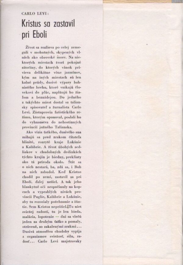 Carlo Levi: KRISTUS SA ZASTAVIL PRI EBOLI