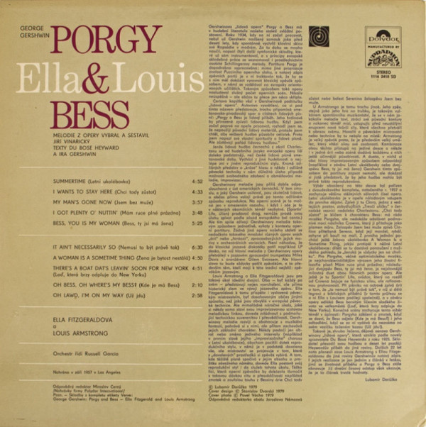 Ella Fitzgerald, Louis Armstrong: PORGY & BESS - LP