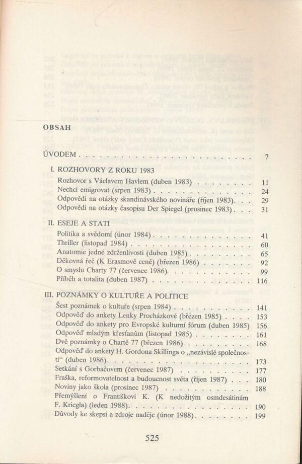 Václav Havel: Do různých stran