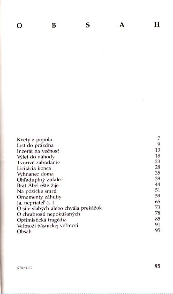 Pavol Strauss: KVETY Z POPOLA