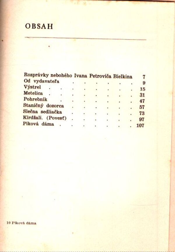 A. S. Puškin: PIKOVÁ DÁMA