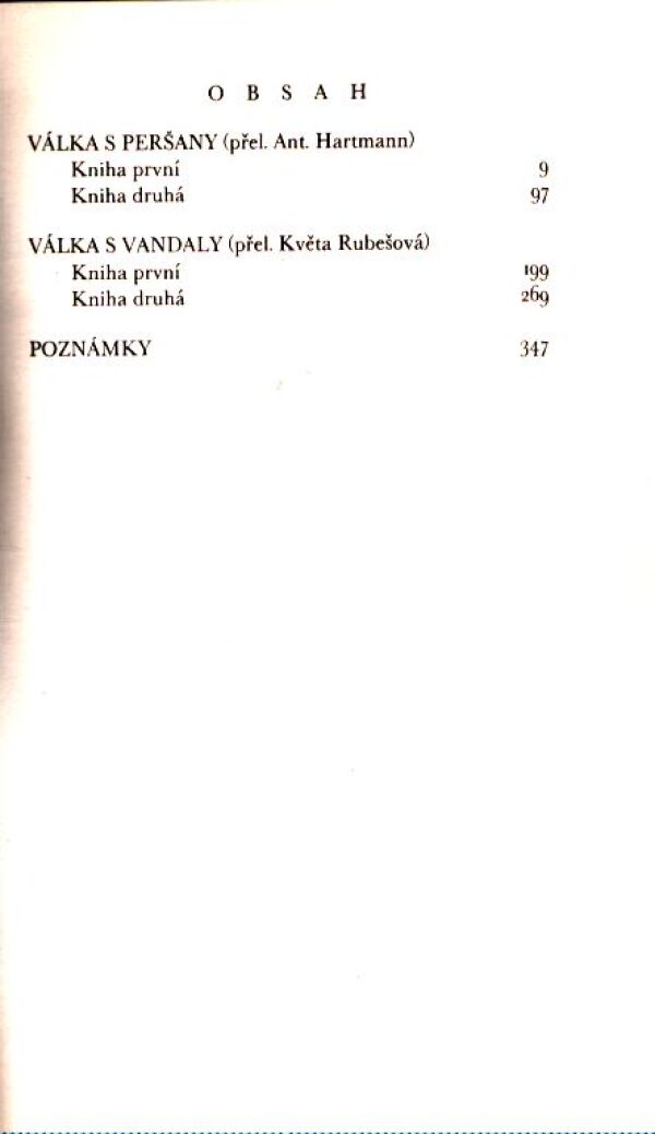 Prokopios: VÁLKA S PERŠANY A VANDALY