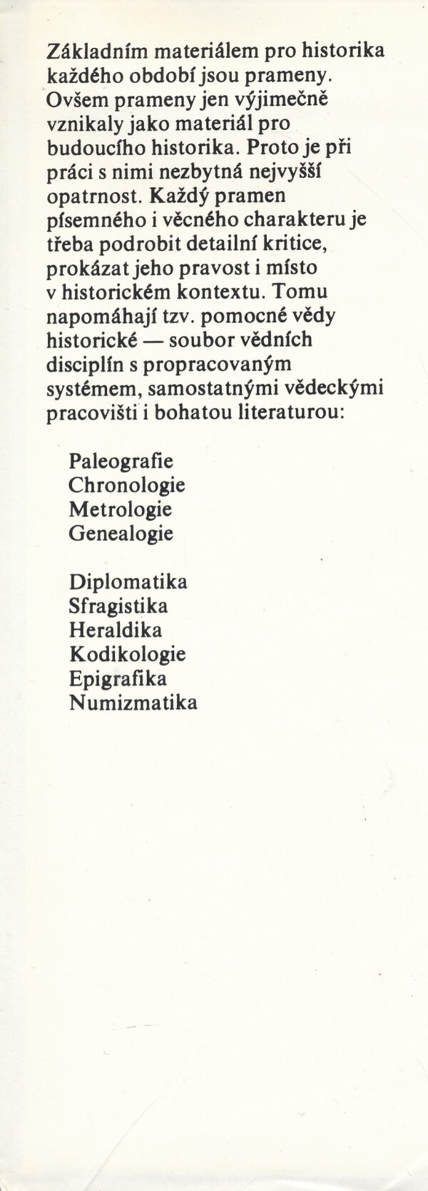 Hlaváček, Kašpar, Nový: VADEMECUM POMOCNÝCH VĚD HISTORICKÝCH