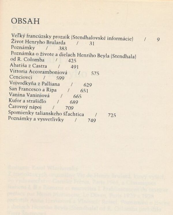 Stendhal: Život Henryho Brularda Novely