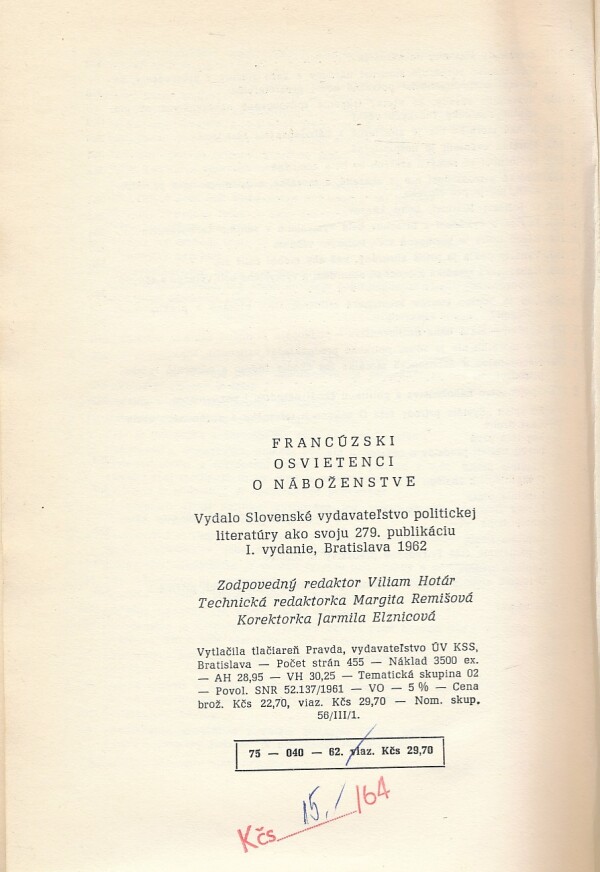 FRANCÚZSKI OSVIETENCI O NÁBOŽENSTVE