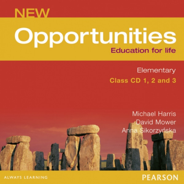Michael Harris, David Mower, Anna Sikorzyňska: NEW OPPORTUNITIES ELEMENTARY - CLASS CD 1, 2 AND 3