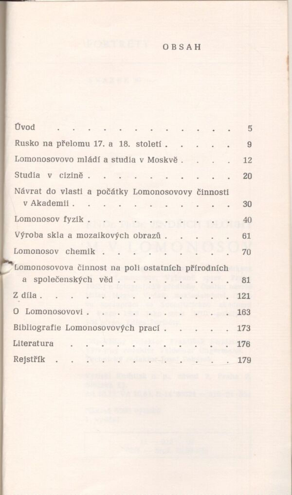 Jindřich Dlouhý: M. V. LOMONOSOV