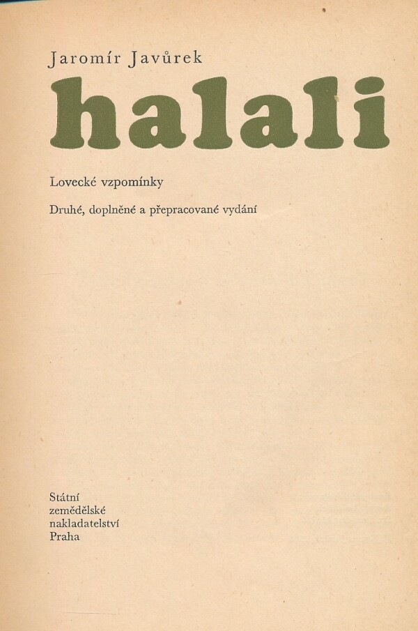 Jaromír Javůrek: HALALI