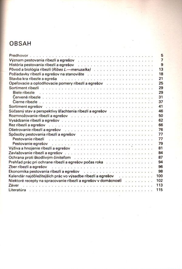 I. Hričovský: RÍBEZLE A EGREŠE