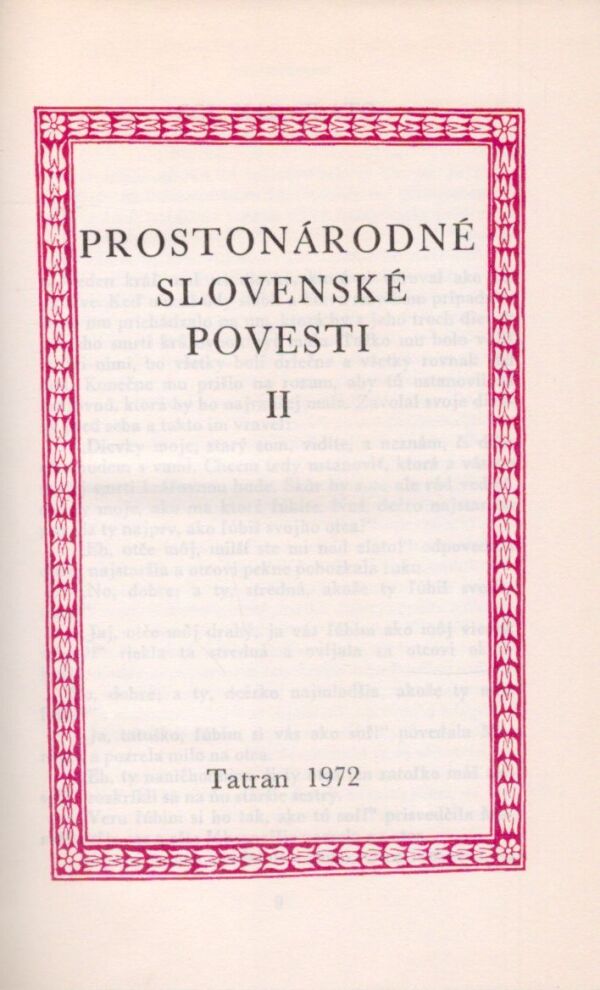 Pavol Dobšinský: PROSTONÁRODNÉ SLOVENSKÉ POVESTI I, II