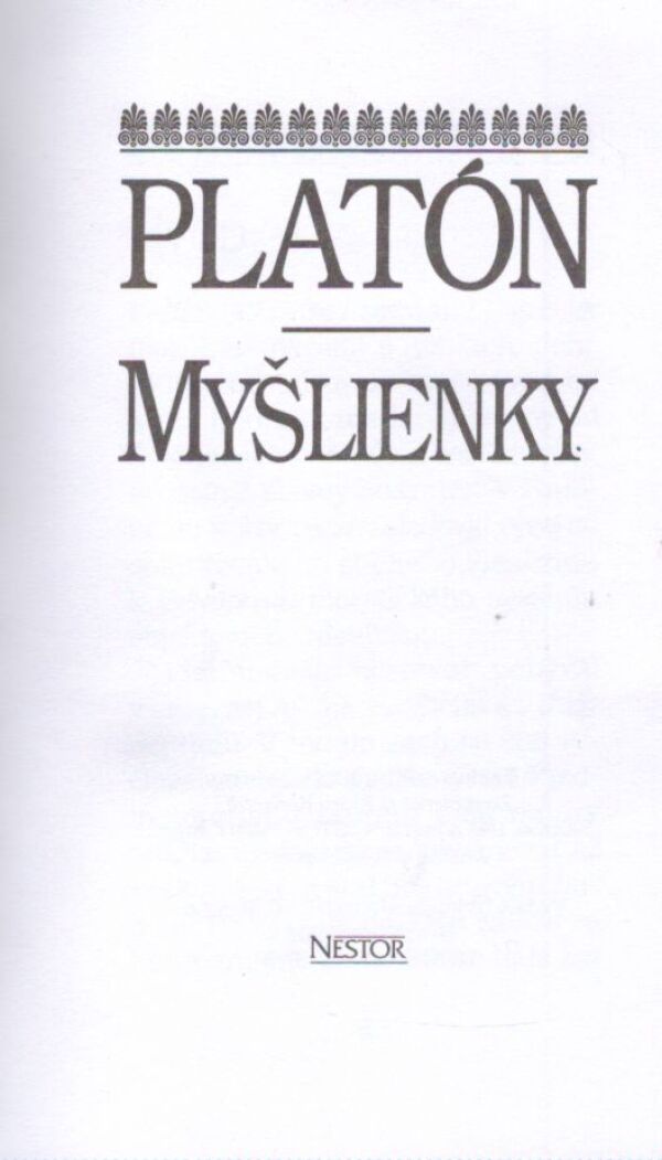 Platón: MYŠLIENKY