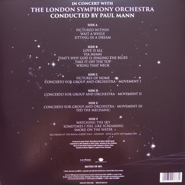 Purple Deep: IN CONCERT WITH LONDON SYMPHONY - 3 LP