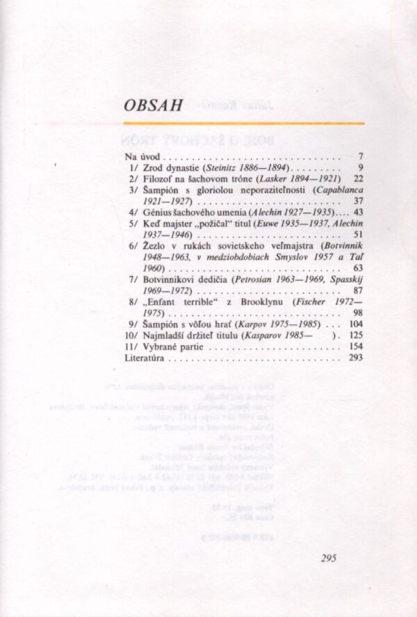 Július Kozma: BOJE O ŠACHOVÝ TRÓN