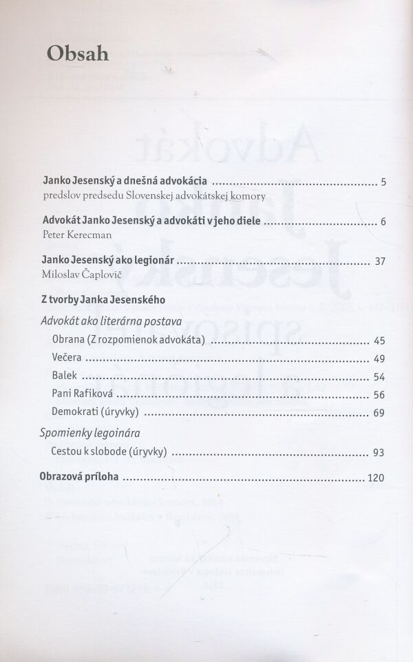 Peter Kerecman: Advokát Janko Jesenský spisovateľ a legionár