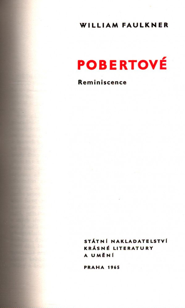 William Faulkner: POBERTOVÉ