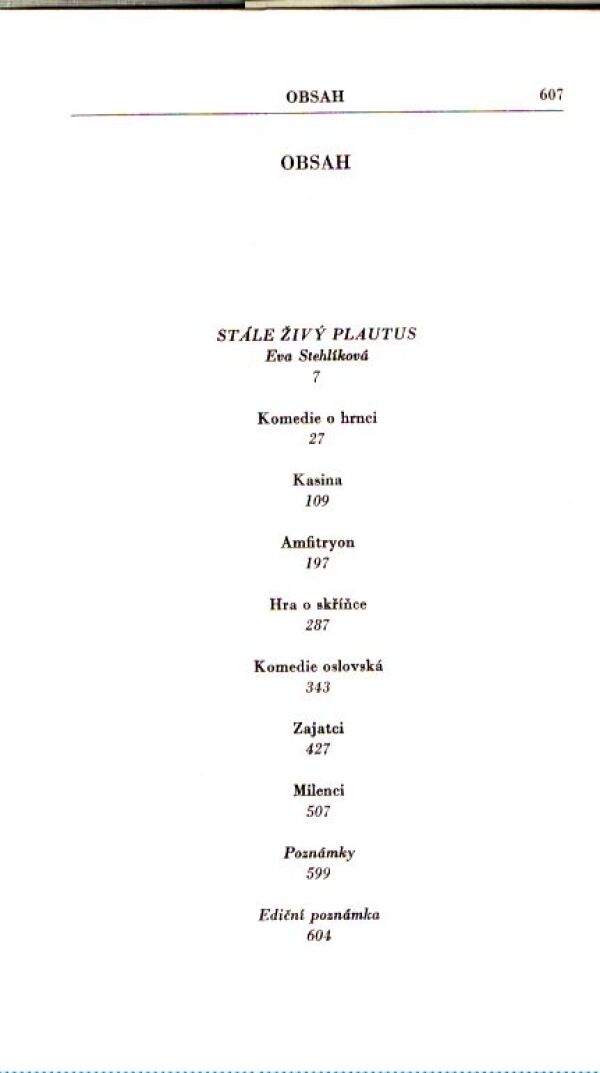 Plautus: AMFITRYON A JINÉ KOMEDIE