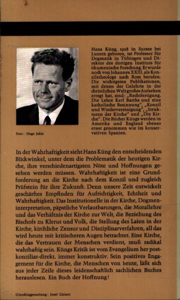Hans Küng: WAHRHAFTIGKEIT