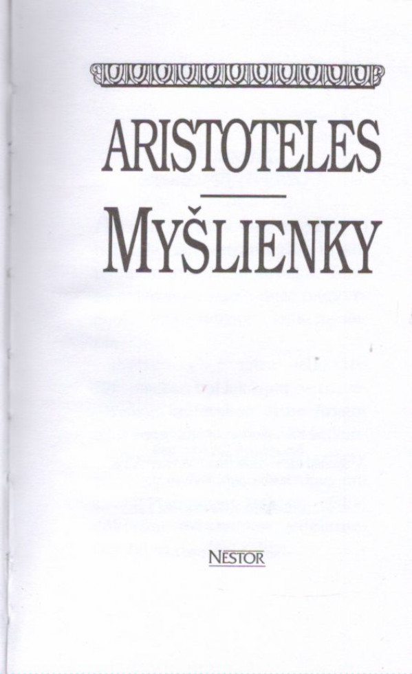 Aristoteles: MYŠLIENKY