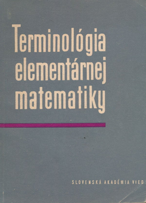 Terminológia elementárnej matematiky