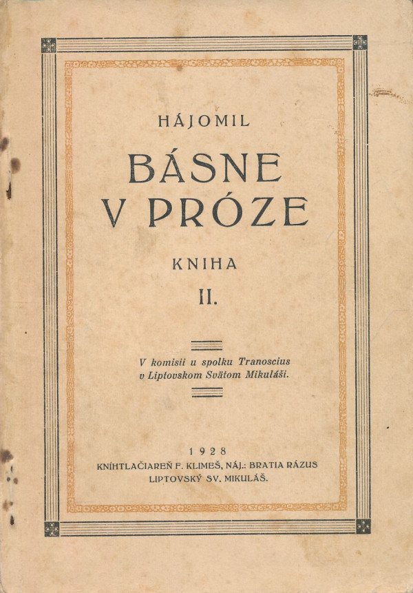 Hájomil: Básne v próze II.