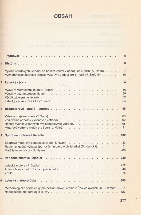 František Štefánik, kol: Športové lietanie, lietadlá, letci - 1988