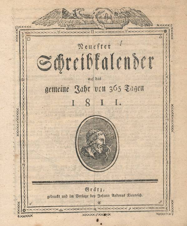 NEUESTER SCHREIBKALENDER 1811
