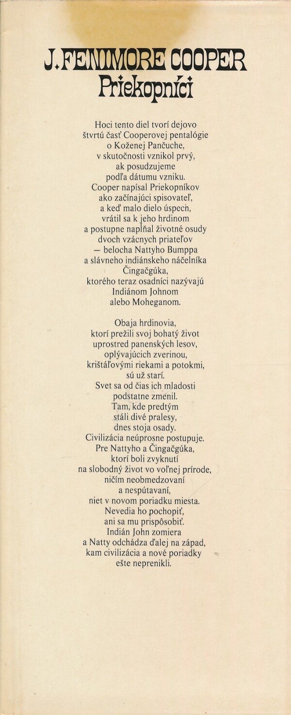 J. Fenimore Cooper: PRIEKOPNÍCI