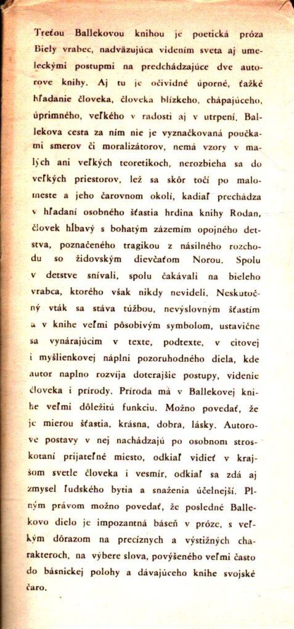 Ladislav Ballek: BIELY VRABEC