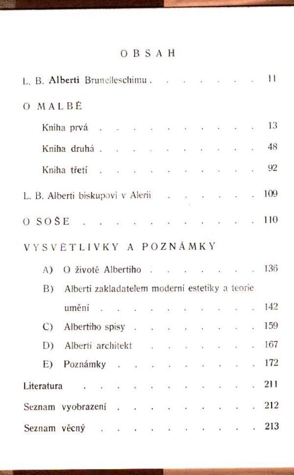 L. B. Alberti: O MALBĚ. O SOŠE
