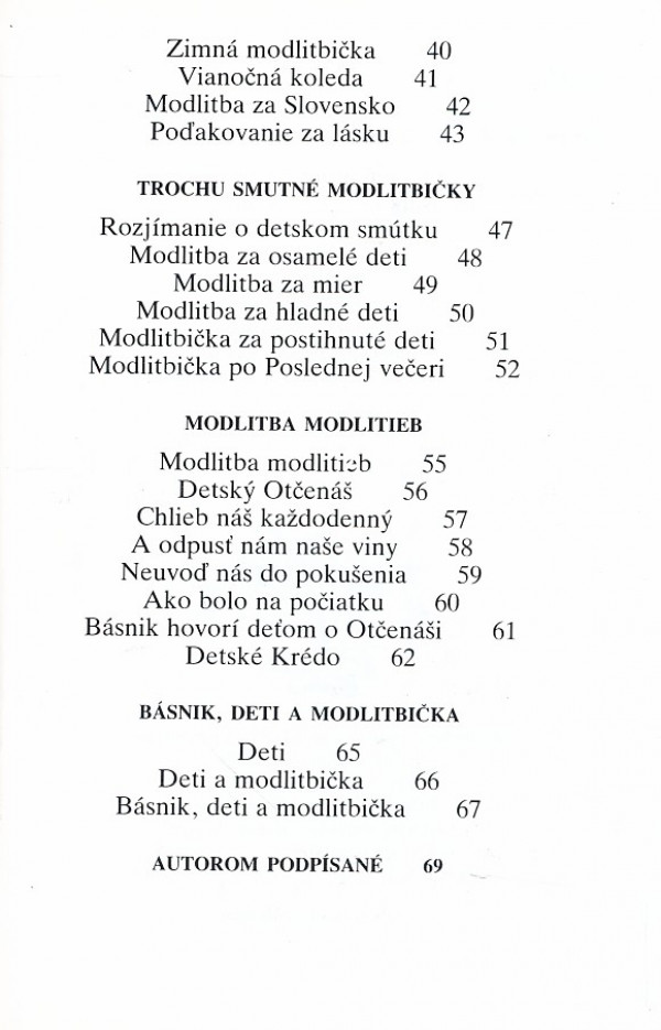 Milan Rúfus: NOVÉ MODLITBIČKY