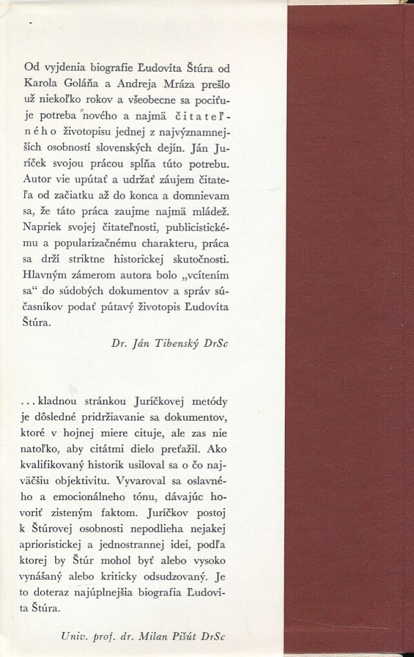 Ján Juríček: ĽUDOVÍT ŠTÚR