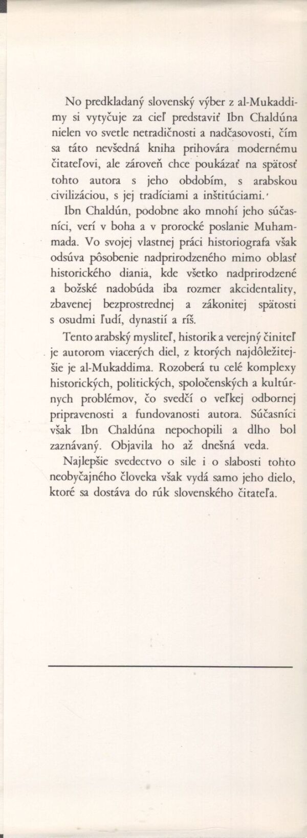 Ibn Chaldún: AL-MUKADDIMA