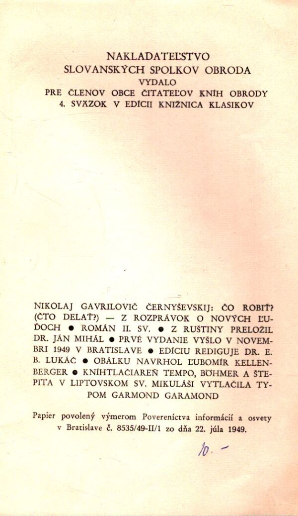 N. G. Černyševskij: ČO ROBIŤ?