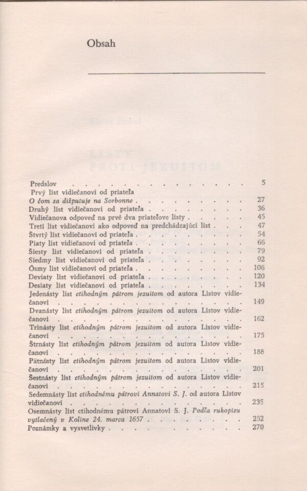 Blaise Pascal: LISTY PROTI JEZUITOM