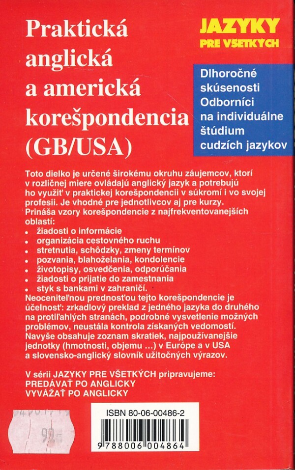 Crispin Michael Geoghegan, Jacqueline Gonthierová: PRAKTICKÁ ANGLICKÁ A AMERICKÁ KOREŠPONDENCIA