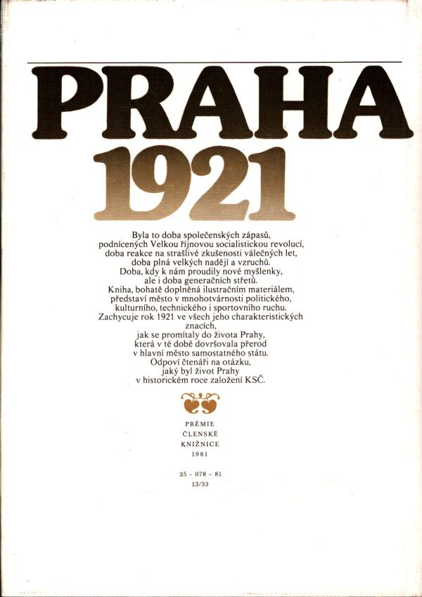 Miroslav Honzík: PRAHA 1921