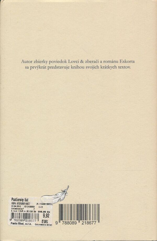 Michal Hvorecký: Pastiersky list