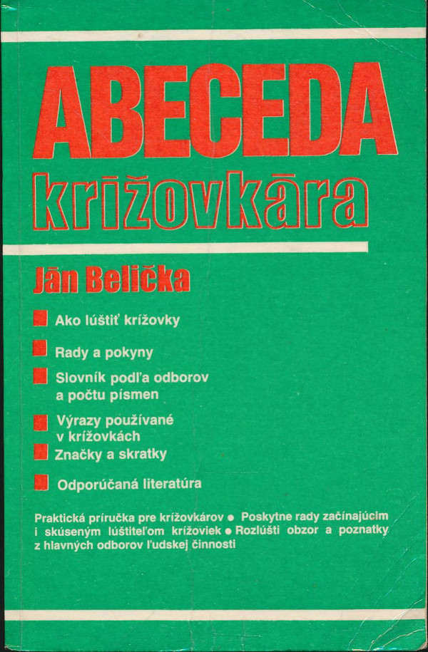 Ján Belička: ABECEDA krížovkára