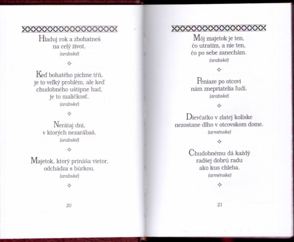 PRÍSLOVIA A POREKADLÁ SVETA I., II.