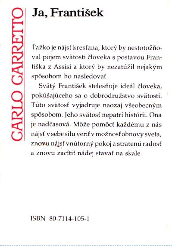 Carlo Carretto: JA, FRANTIŠEK